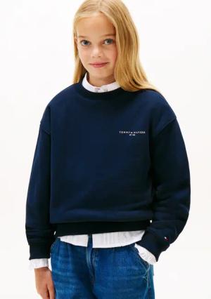 Tommy Hilfiger Sweatshirt "MINI CORP C-NECK", Kinder bis 16 Jahre, für Jungen und Mädchen, regular fit