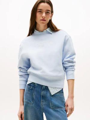 Tommy Hilfiger Sweatshirt "SCRIPT REG PIQUE SWTSHRT", mit Tommy Hilfiger Script Logo-Schriftzug