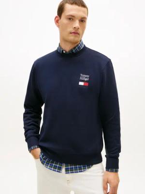 Tommy Hilfiger Sweatshirt "TOMMY EMBRO FLAG", Regular fit mit Rundhalsausschnitt