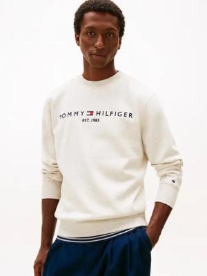 Tommy Hilfiger Sweatshirt TOMMY LOGO SWEATSHIRT mit Rundhals und Stickerei unifarben, casual, regular fit, Baumwollmix, Rundhals