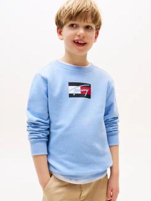 Tommy Hilfiger Sweatshirt "TOMMY SCRIPT FLAG SWEATSHIRT", für Kinder bis 16 Jahre, Flag-Logo-Druck