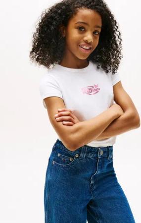 Tommy Hilfiger T-Shirt BUTTERFLY GRAPHIC TEE SS für Kinder bis 16 Jahre, mit glänzendem Druck