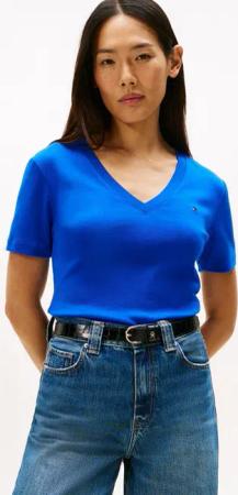 Tommy Hilfiger T-Shirt CODY V-NECK SHORT SLEEVE mit V-Ausschnitt, Baumwolle, Slim Fit