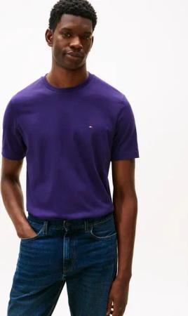 Tommy Hilfiger T-Shirt ESSENTIAL REG FIT SOLID TEE mit Stickerei und Rundhals unifarben, casual, regular fit, Baumwolle, Rundhals