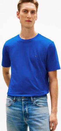 Tommy Hilfiger T-Shirt ESSENTIAL REG FIT SOLID TEE mit Stickerei und Rundhals unifarben, casual, regular fit, Baumwolle, Rundhals