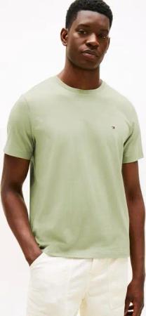Tommy Hilfiger T-Shirt ESSENTIAL REG FIT SOLID TEE mit Stickerei und Rundhals unifarben, casual, regular fit, Baumwolle, Rundhals