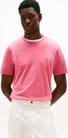 Tommy Hilfiger T-Shirt "ESSENTIAL REGULAR FIT SOLID mit Stickerei" unifarben, casual, Baumwolle, Rundhals