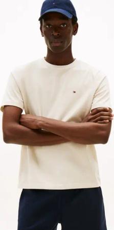 Tommy Hilfiger T-Shirt ESSENTIAL REGULAR FIT SOLID mit Stickerei unifarben, casual, Baumwolle, Rundhals