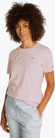 Tommy Hilfiger T-Shirt REG CONTRAST FLAG SS TEE mit Logostickerei