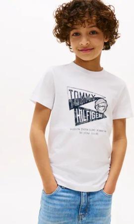 Tommy Hilfiger T-Shirt "TEXTURED GRAPHIC PRINT TEE SS" für Kinder bis 16 Jahre
