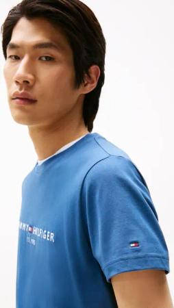 Tommy Hilfiger T-Shirt "TOMMY LOGO" aus reiner Baumwolle