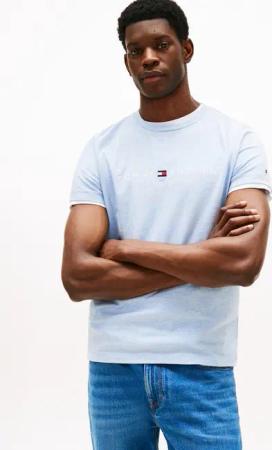 Tommy Hilfiger T-Shirt TOMMY LOGO aus reiner Baumwolle