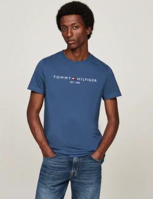 Tommy Hilfiger T-Shirt "TOMMY LOGO TEE" aus reiner Baumwolle