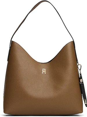 TOMMY HILFIGER Tasche - Hobo Bag TH ICON hellbraun