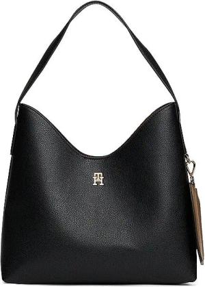 TOMMY HILFIGER Tasche - Hobo Bag TH ICON schwarz