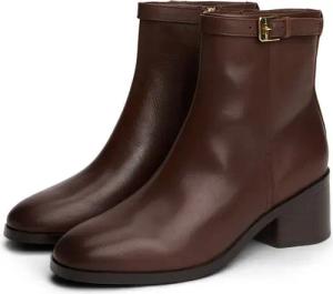 Tommy Hilfiger TH BUCKLE RIDING MID HEEL BOOTIE Stiefelette, Blockabsatz, Businesschuh in schmaler Form