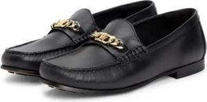 Tommy Hilfiger TH CHAIN LEATHER LOAFER Loafer Businesschuh, Slipper, Schlupfschuh mit goldfarbener Zierkette