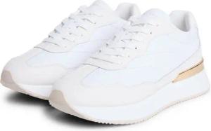 Tommy Hilfiger TH CHIC MONOGRAM RUNNER Keilsneaker Freizeitschuh, Halbschuh, Schnürschuh mit goldfarbenem Besatz