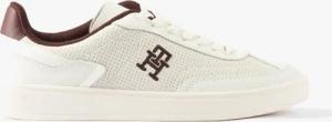 Tommy Hilfiger Th Heritage Sneaker Damen Trainingsschuhe Weiß/Burgunder Samt