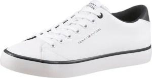 Tommy Hilfiger TH HI VULC CORE LOW LEATHER Sneaker, Freizeitschuh, Halbschuh, Schnürer mit gepolstertem Schaftrand