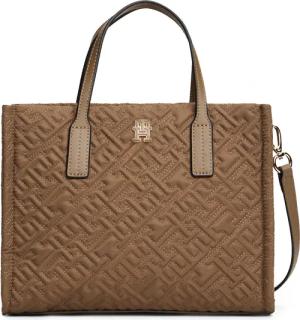 Tommy Hilfiger Tragetasche "TH CITY MINI TOTE MONO NYLON", Damen Schultertasche, Businesstasche mit TH-Logoprägung
