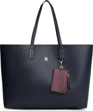Tommy Hilfiger Tragetasche TH ICON TOTE MONO (3-tlg., Herausnehmbare RV-Innentasche und RV-Außentäschchen), Damen Schultertasche, Businesstasche mit doppeltem Tragegriff