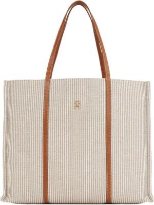 Tommy Hilfiger Tragetasche TH PREMIUM BEACH LE TOTE, Damen Henkeltasche, Shopper, Schultertasche mit Streifen