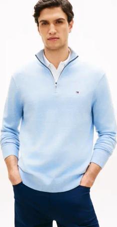 Tommy Hilfiger Troyer "ESSENTIAL COTTON ZIP MOCK"