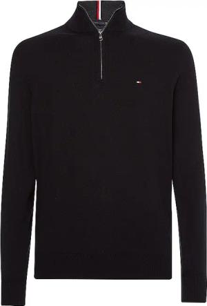 TOMMY HILFIGER Troyer Pullover schwarz | XL