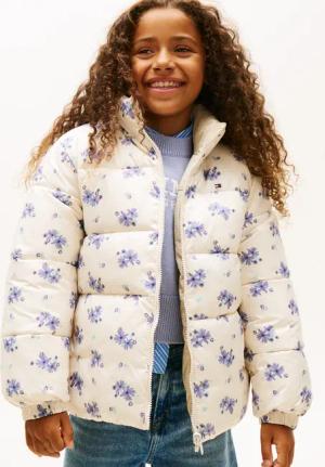 Tommy Hilfiger Wendejacke "FLOWER AOP REVERSIBLE PUFFER" ohne Kapuze Regular fit, Kinder bis 16 Jahre