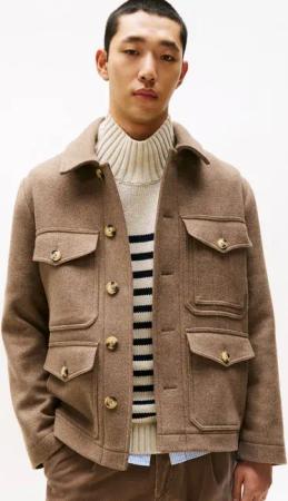 Tommy Hilfiger Wolljacke WOOL JACKET Wolljacke Übergangsjacke, Winterjacke