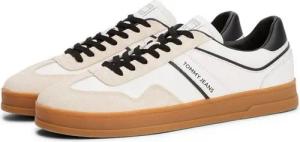 Tommy Jeans THE GREENWICH LEATHER Sneaker Freizeitschuh, Halbschuh, Schnürschuh mit seitlichem Logo-Schriftzug