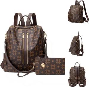 Toomoke Rucksack Damen Rucksack, Kleine 2 in 1 Rucksackhandtasche (Wasserdichte Leder Schultaschen, Geldbörse Umhängetasche Handtasche Rucksack), Geschenk,Anti-Diebstahl Tagesrucksack Schultertaschen