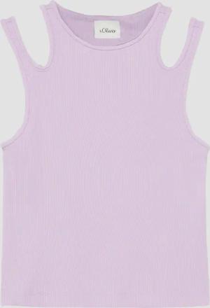 Top in Rippstruktur mit Cut-outs