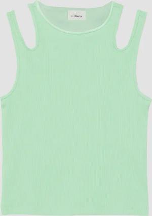 Top in Rippstruktur mit Cut-outs