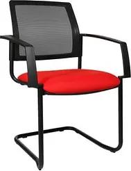 Topstar Besucherstühle BtoB 20 BB400A G210 rot Stoff, 2 St.