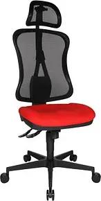 Topstar Bürostuhl Head Point SY, HE200 G21X Stoff rot, Gestell schwarz