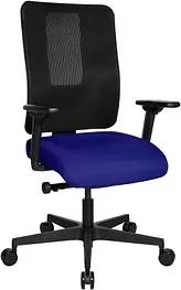 Topstar Bürostuhl Sitness Open X (N) Deluxe mit Schiebesitz, OX30WTW2 T380 Stoff blau, Gestell schwarz