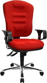 Topstar Bürostuhl Softec Synchro Deluxe, SOFTEC BC1 Stoff rot, Gestell chrom