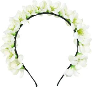 Trachtenland Kostüm Blumen Haarreif 'Ranya' mit Seidenblüten, Creme W