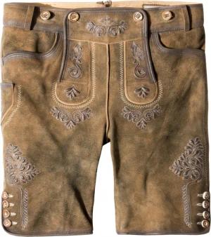 Trachtenlederhose Beppo4 (havanna gespeckt, Gr. 56) von Stockerpoint Classics für Herren, Lederhosen, 100% Leder