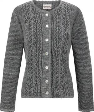Trachtenstrickjacke Mabella (grau, Gr. 40) von Stockerpoint Heimatgwand für Damen, Oberteile, 80% Wolle, 20% Polyamid
