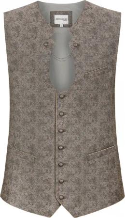 Trachtenweste Tino (taupe, Gr. 46) von Stockerpoint Classics für Herren, Oberteile, 75% Polyamid, 15% Viskose, 10% Baumwolle