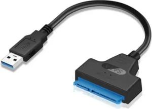 TradeNation USB 3.0 zu SATA Adapter Kabel für 2.5 Zoll HDD SSD Festplatten USB-Adapter SATA 22 Pin zu USB 3.0 Typ A, Plug & Play