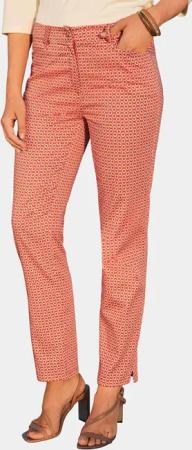 Trageangenehme Hose mit grafischem Minimaldruck - pfirsich / gemustert - Gr. 26 von Goldner Fashion