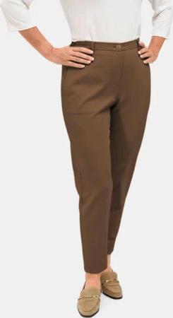Trageangenehme Rippenhose Klassik-Schnitt - braun - Gr. 27 von Goldner Fashion