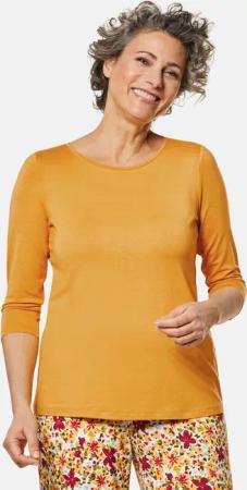 Trageangenehmes Viskoseshirt mit Elasthan - honig - Gr. 24 von Goldner Fashion