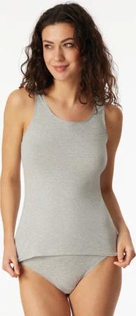 Trägertops 2er-Pack Spitze schwarz/ grau melange - Modern Multipacks 36