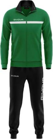 Trainingsanzug mit durchgehendem Reißverschluss für Herren - Givova grün schwarz