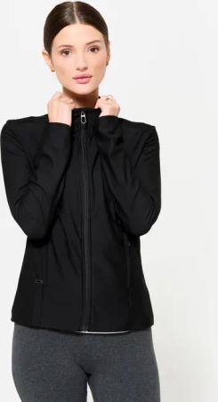 Trainingsjacke mit Reissverschluss Damen - schwarz